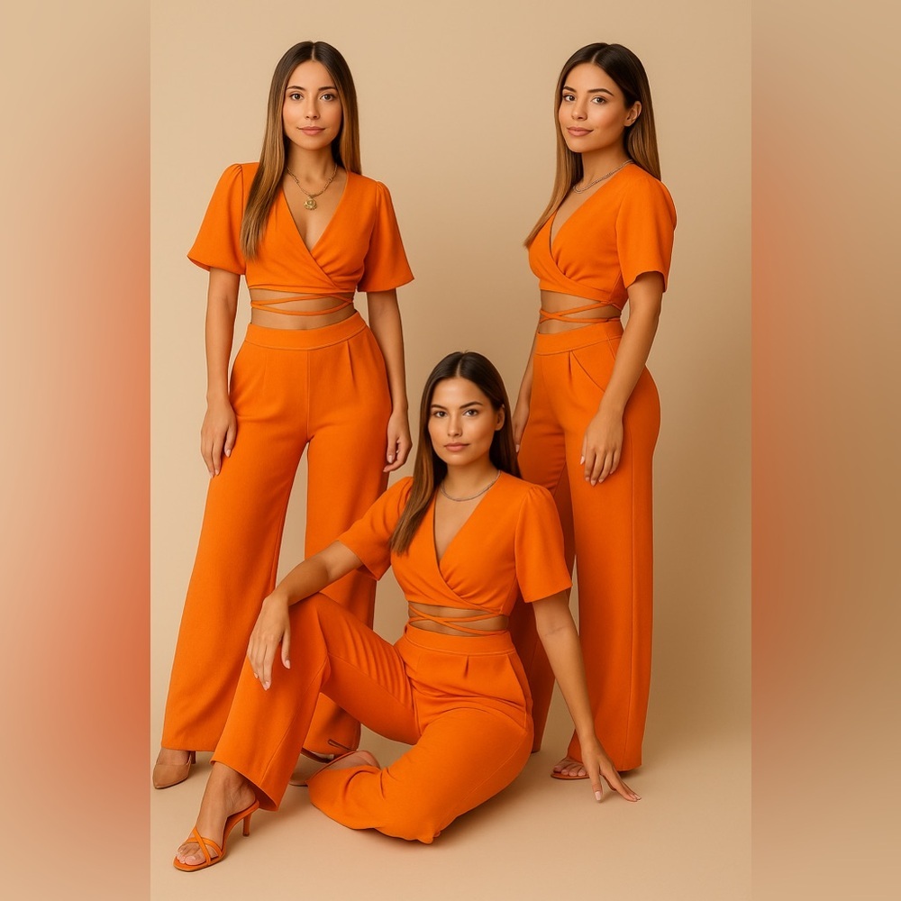 Nyaman Top Short & Trouser Comfort Women’s Elegant High Waist Outfit Suits